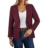 GRACE KARIN Women Sweater Blazer Business Casual Knit Cardigan 2026 Long Sleeve Suit Jackets Work Blazers with Pockets