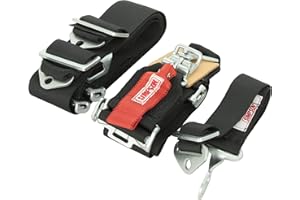 SIMPSON Racing 29063BK Latch and Link 55" Black Pull Down Bolt-in Individual 5-Point Harness System