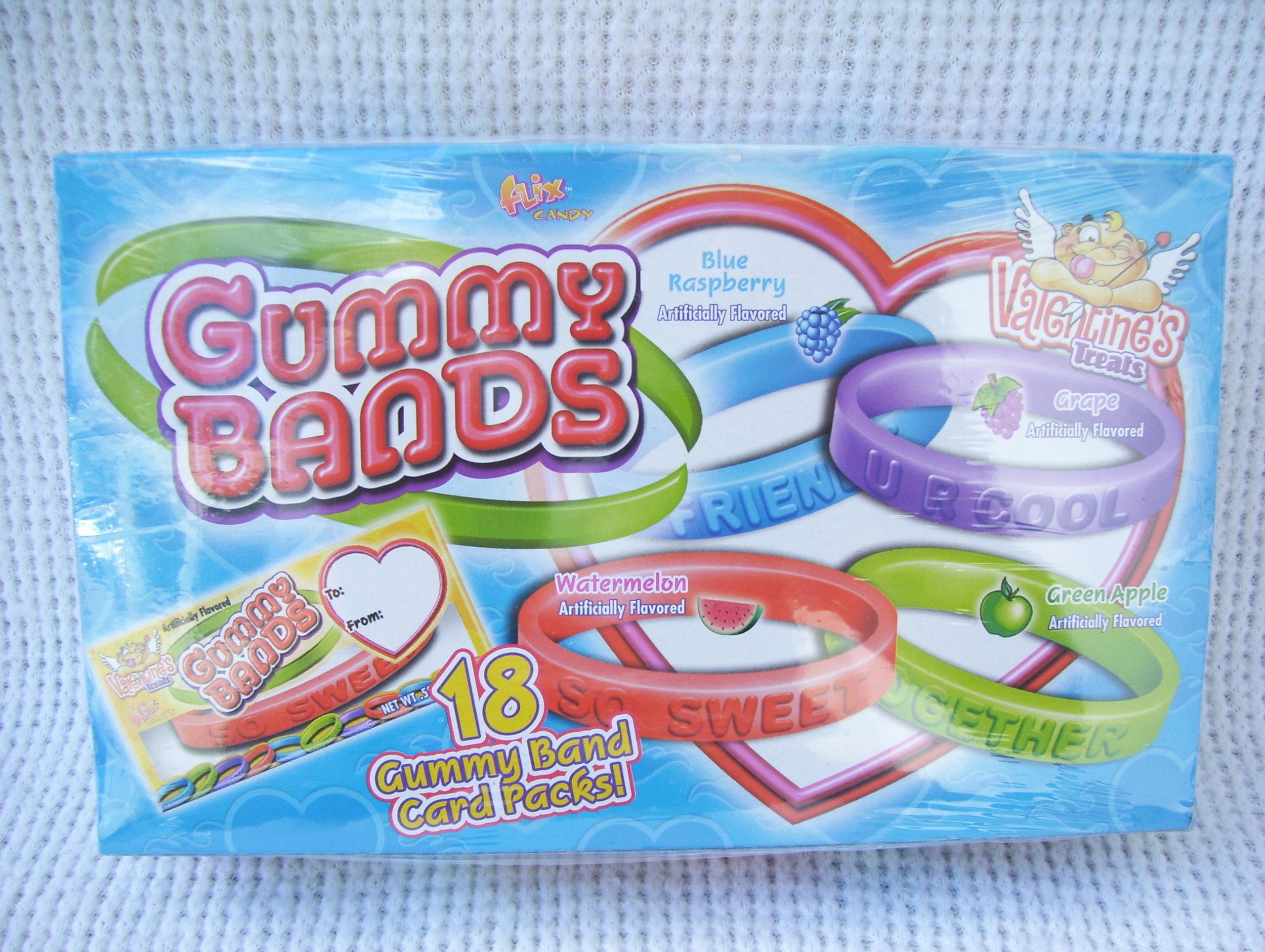 Candy Gummy Bands Wristbands and Valentines 16/.53oz