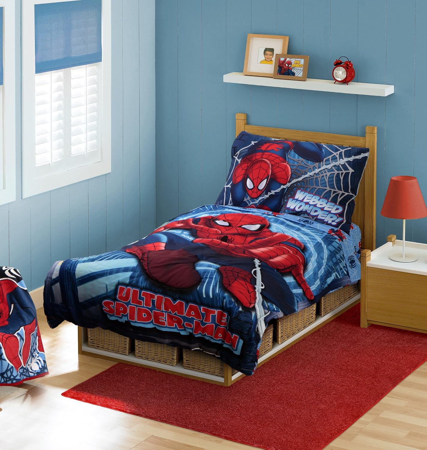 spiderman crib bedding
