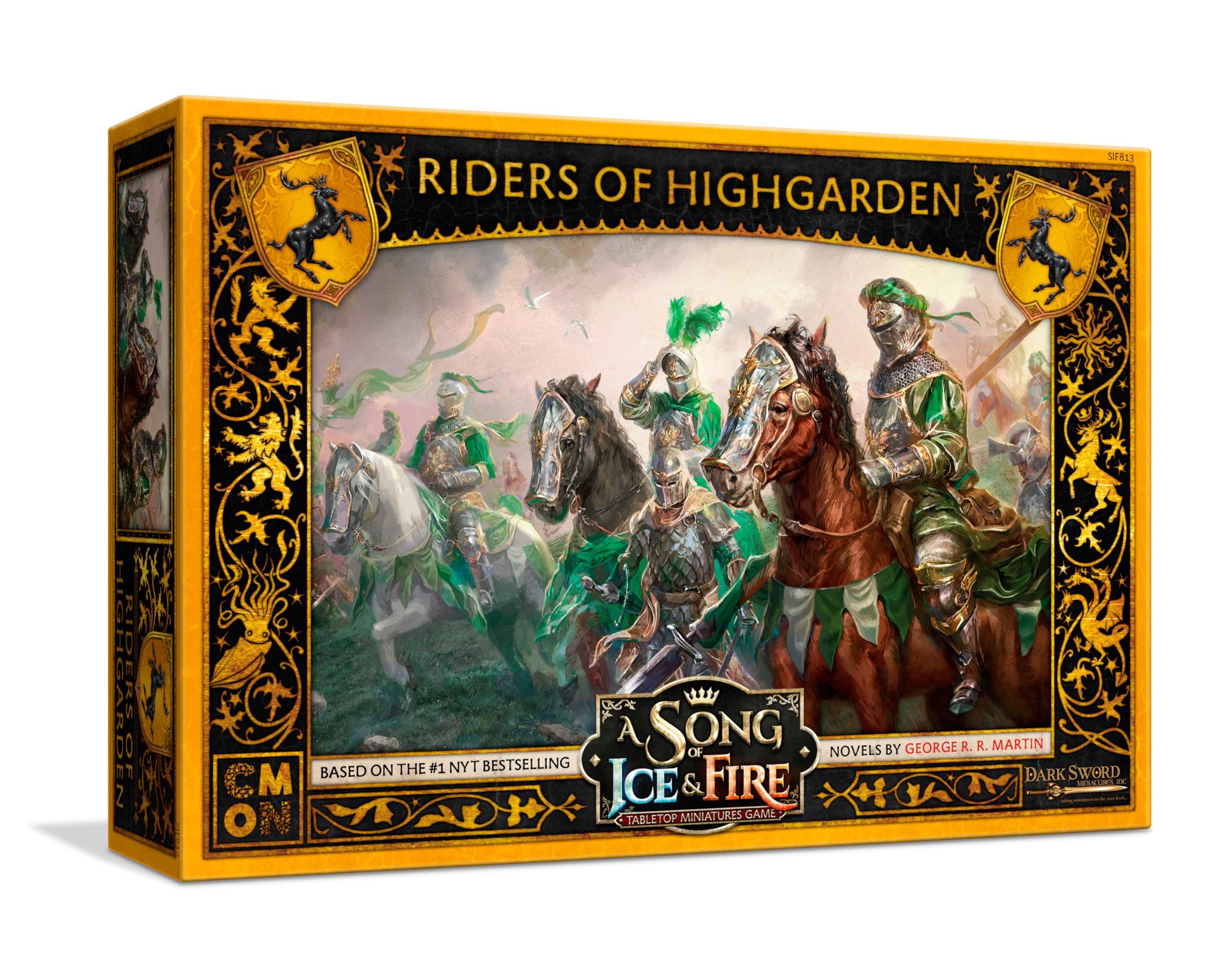 CMON A Song of Ice and Fire Tabletop Miniatures Game Riders of Highgarden Unit Box - Noble Cavalry of House Tyrell, Strategy Game for Adults, Ages 14+, 2+ Players, 45-60 Minute Playtime, Made