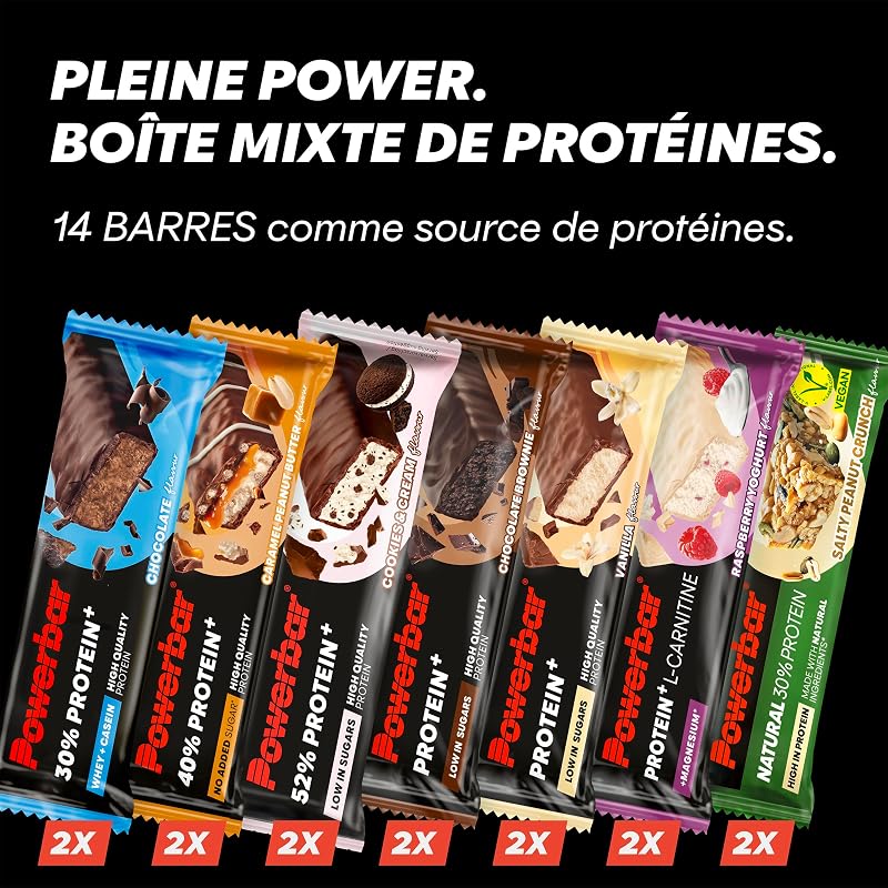 - Protein Multiflavour Box - 14 barres Powerbar - Boîte assortie