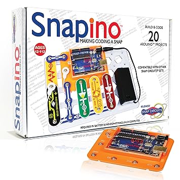 Snap Circuits Snapino - Making Coding A Snap - Snap Circuits & Arduino Compatible | Perfect Introduction to Arduino Coding