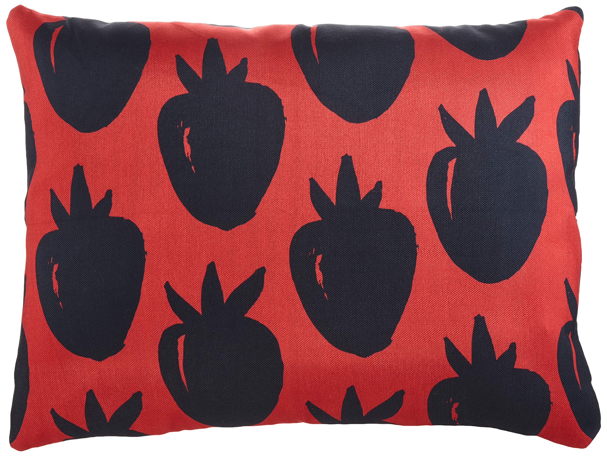 BonaMaison Decorative Cushion Cover, Red Black Throw Pillow Covers, Home Decorative Pillowcases for Livingroom, Sofa, Bedroom, Size: 45X60 Cm - Designed and Manufactured in Turkey