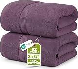 Utopia Towels Premium Jumbo Bath Sheet 90x180 cm 2 Pack Plum view 1