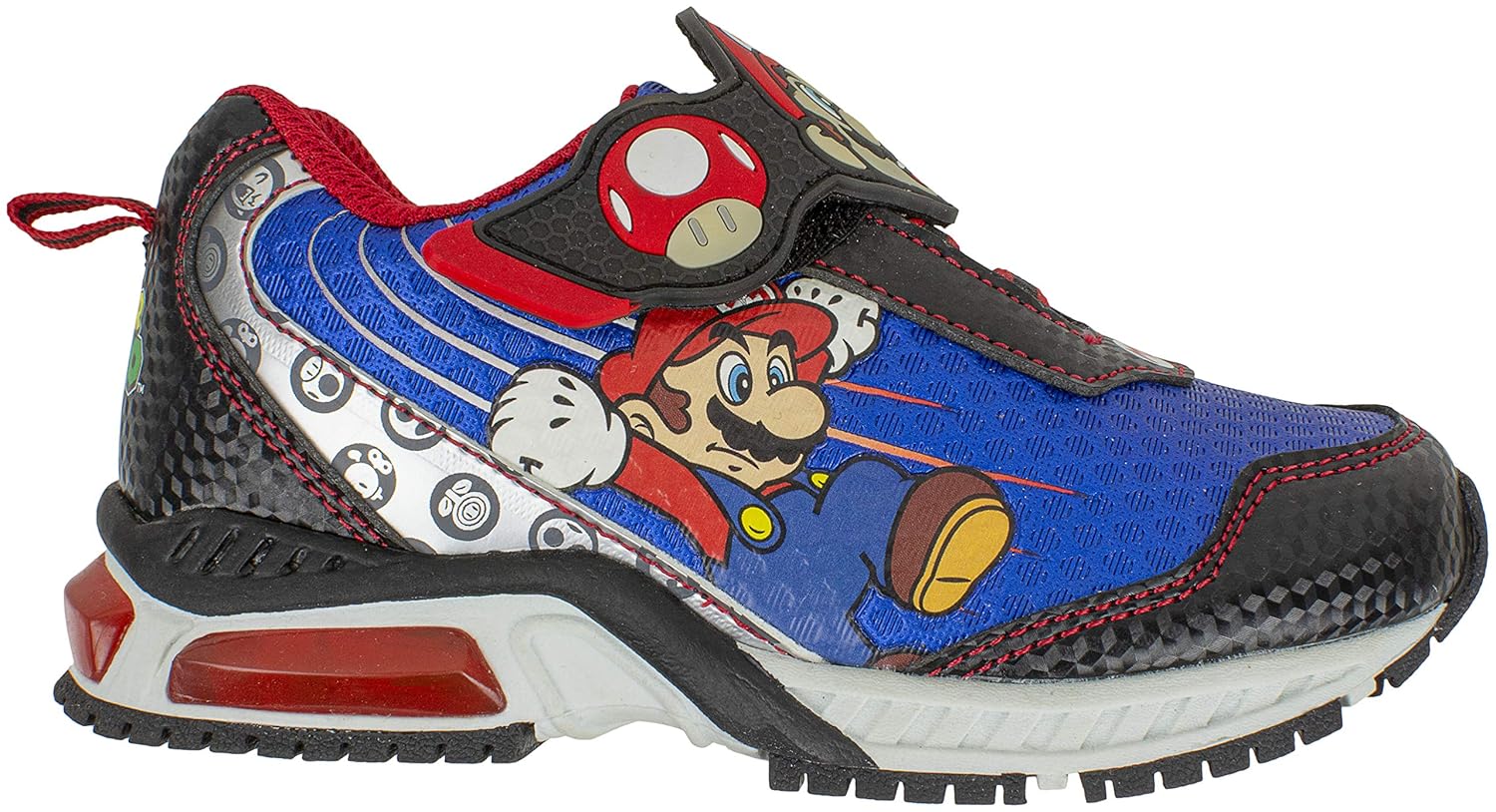 Kids Size 11 to 3 Light Up Sneaker Super Mario Brothers Kids Size 11 to 3 Light Up Sneaker Super Mario Brothers