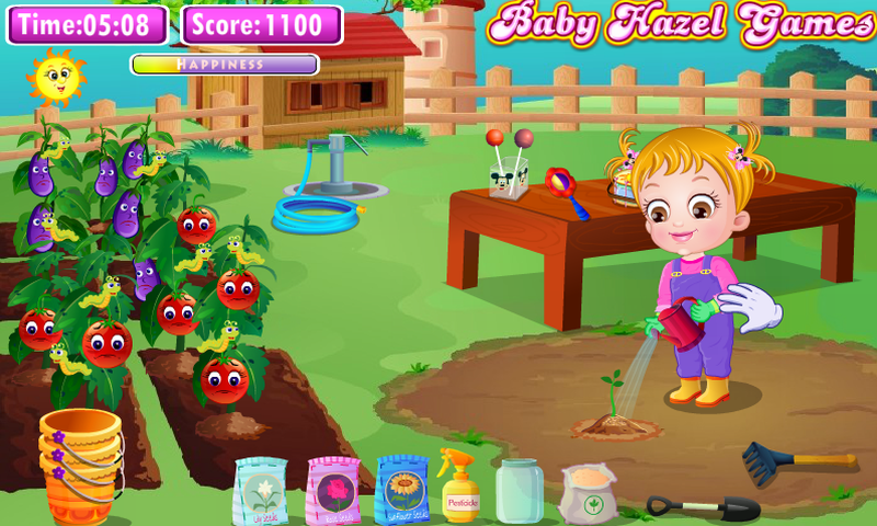 Baby Hazel Gardening Time