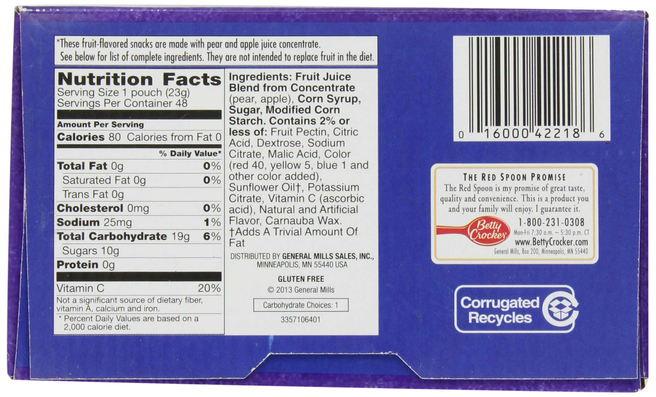 Betty Crocker SpongeBob Squarepants Fruit Flavored Snacks, 38.4 Ounce