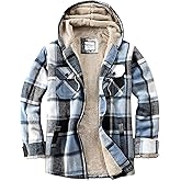 WINDFIT Women's Full Zip Fleece Flannel Jacket Plaid Sherpa Lined Jacket for Women