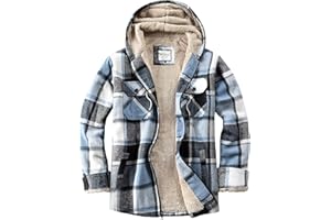 WINDFIT Women's Full Zip Fleece Flannel Jacket Plaid Sherpa Lined Jacket for Women