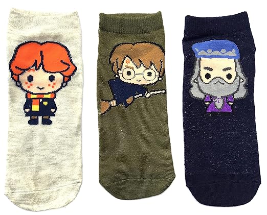 Damen Harry Potter Schuh Liners Socken 3 Paar Packung