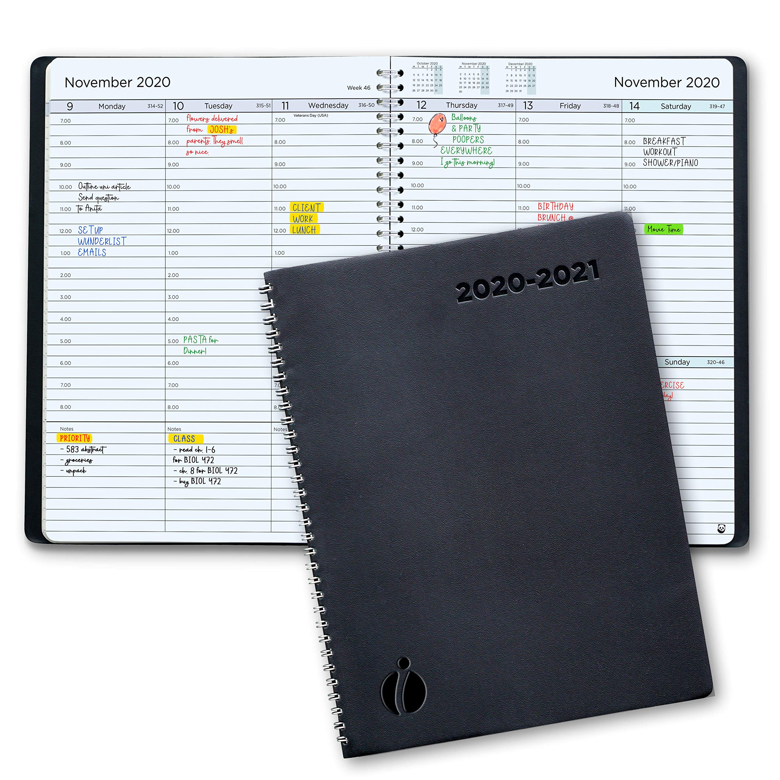 Academic Planner 2021-2022 - Hourly 2021-2022 Planner Weekly and Monthly. Flexible Cover, Twin-Wire Binding. Simple Design Inspires Productivity. July 2021 - August 2022. 6.5 x 8.5