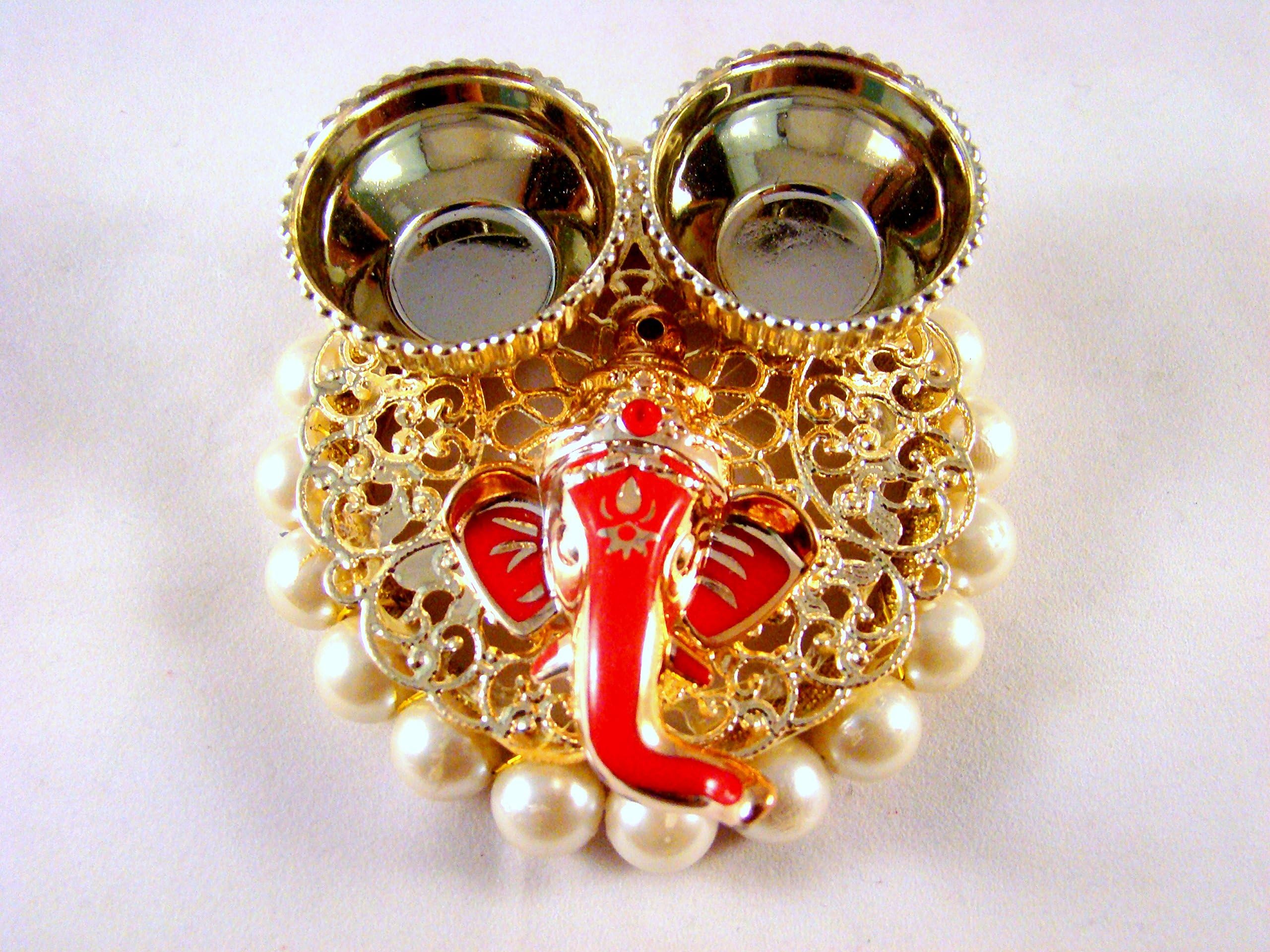 Sarvam Mini Pooja Thali With Haldi Kumkum Holder Decorative Plate