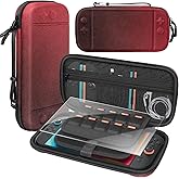 BRHE Switch 2 Carry Case Compatible with Nintendo Switch 2 Console,Large Capacity Switch 2 Case, Portable Hard Travel Bag for Switch 2 Console & Accessories, 30 Game Card Slots (Black Red Gradient)