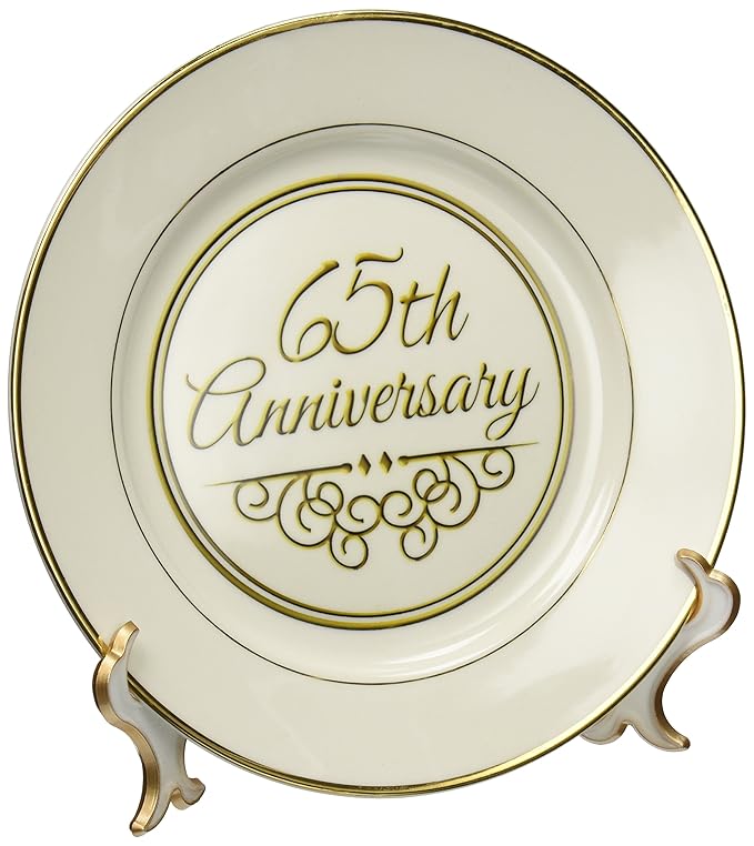 3dRose cp_154507_1 65th Anniversary Gift Gold