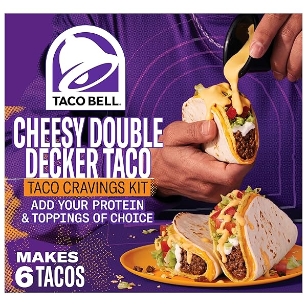 TACO BELL CHEESY DOUBLE DECKER TACO DINNER KIT...