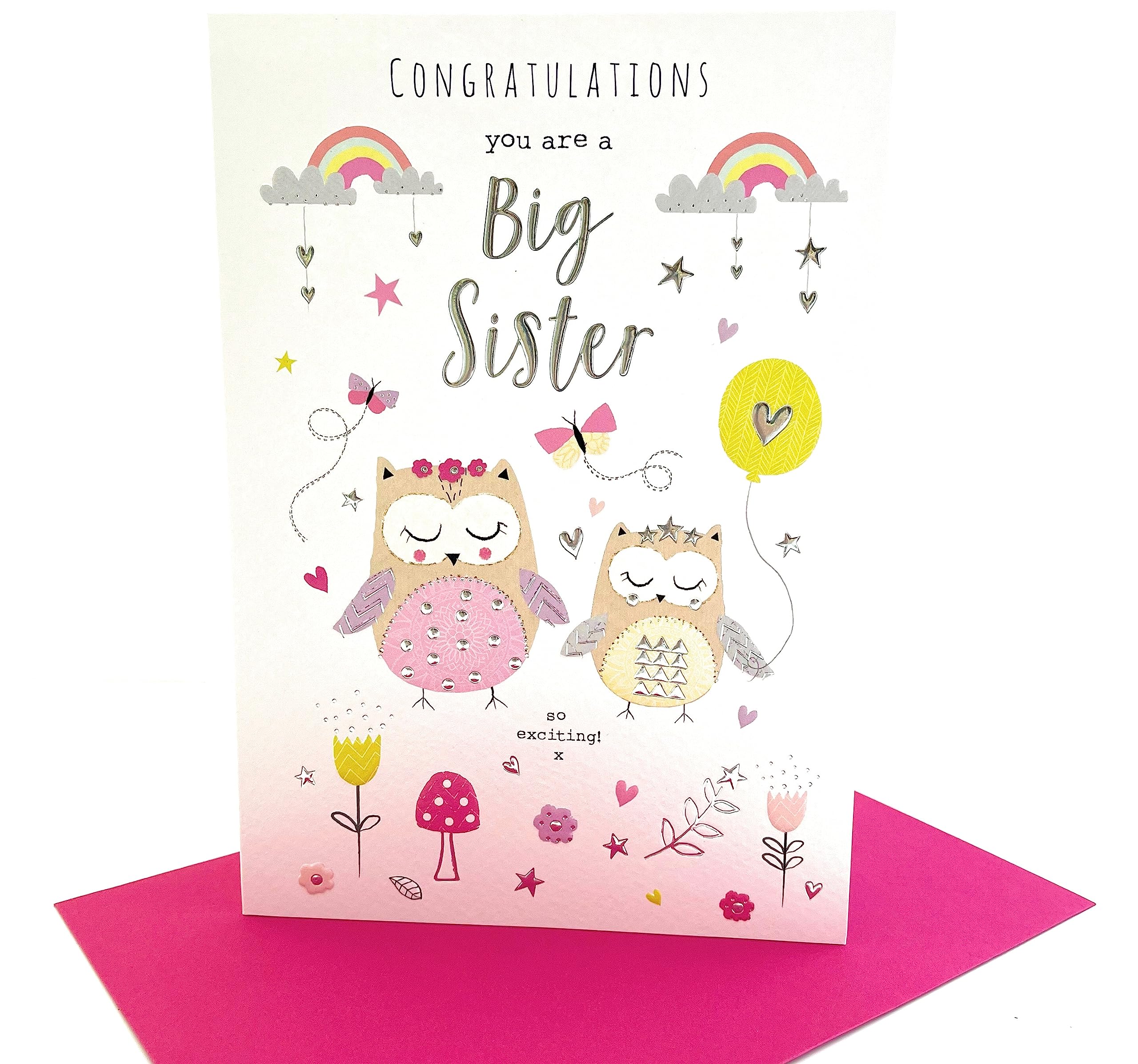 ICG Owls Big Sister Congratulations Card