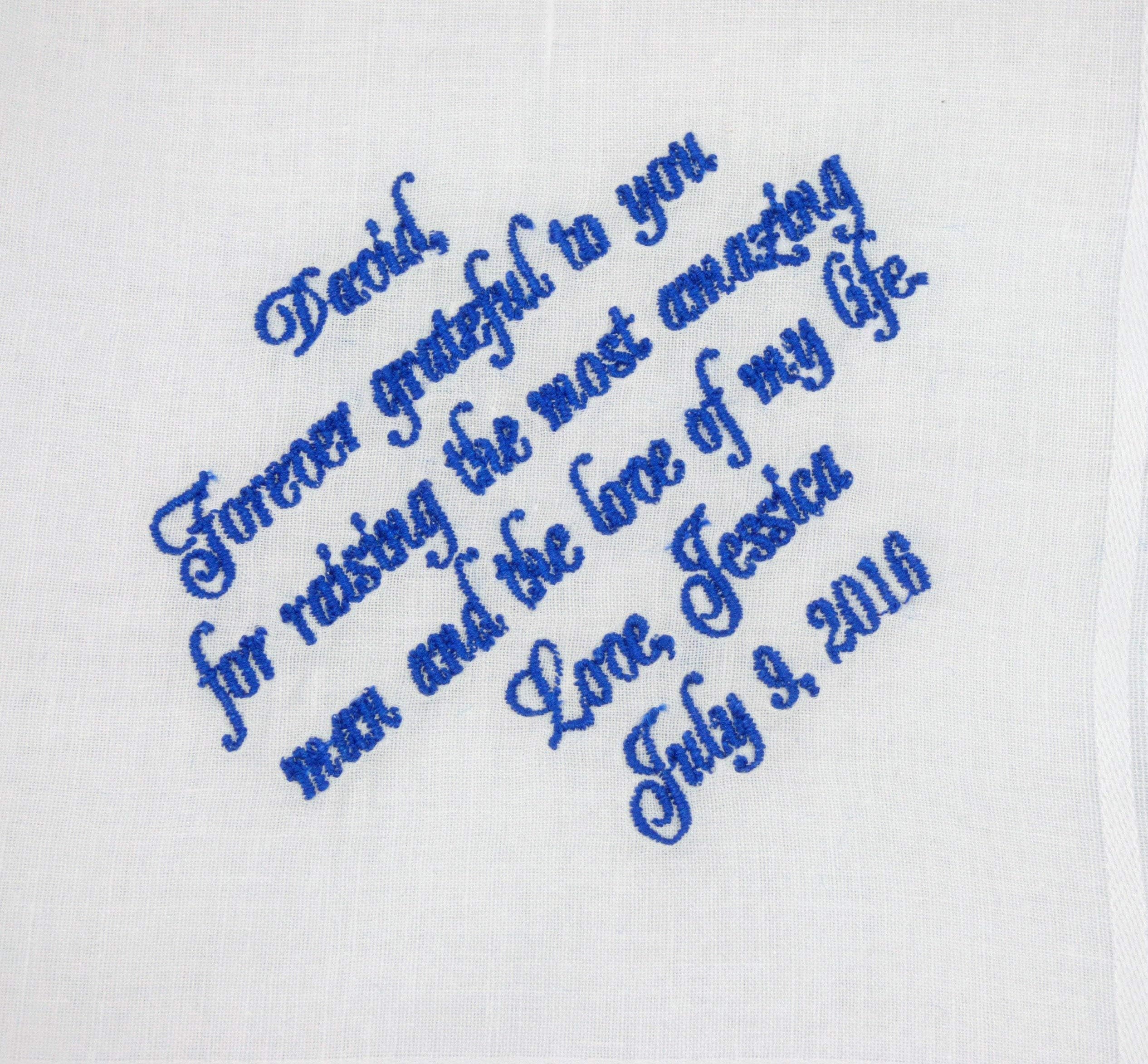 Father of the Groom Handkerchief Father of the Groom Gift