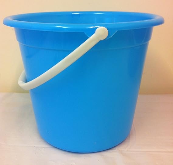 7 LITRE BUCKET. STRONG PLASTIC. BEACH SAND. BLUE. WATER. BATH. STACKABLE Amazon.co.uk Kitchen
