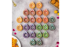 Letz Celebrate (Pack of 24) Diyas for Diwali Decoration, Handmade Clay Diya with Wicks, Diwali Decorations for Home, Diwali Diyas, Diwali Gifts, Earthen Lamps for Navratri Dussehra