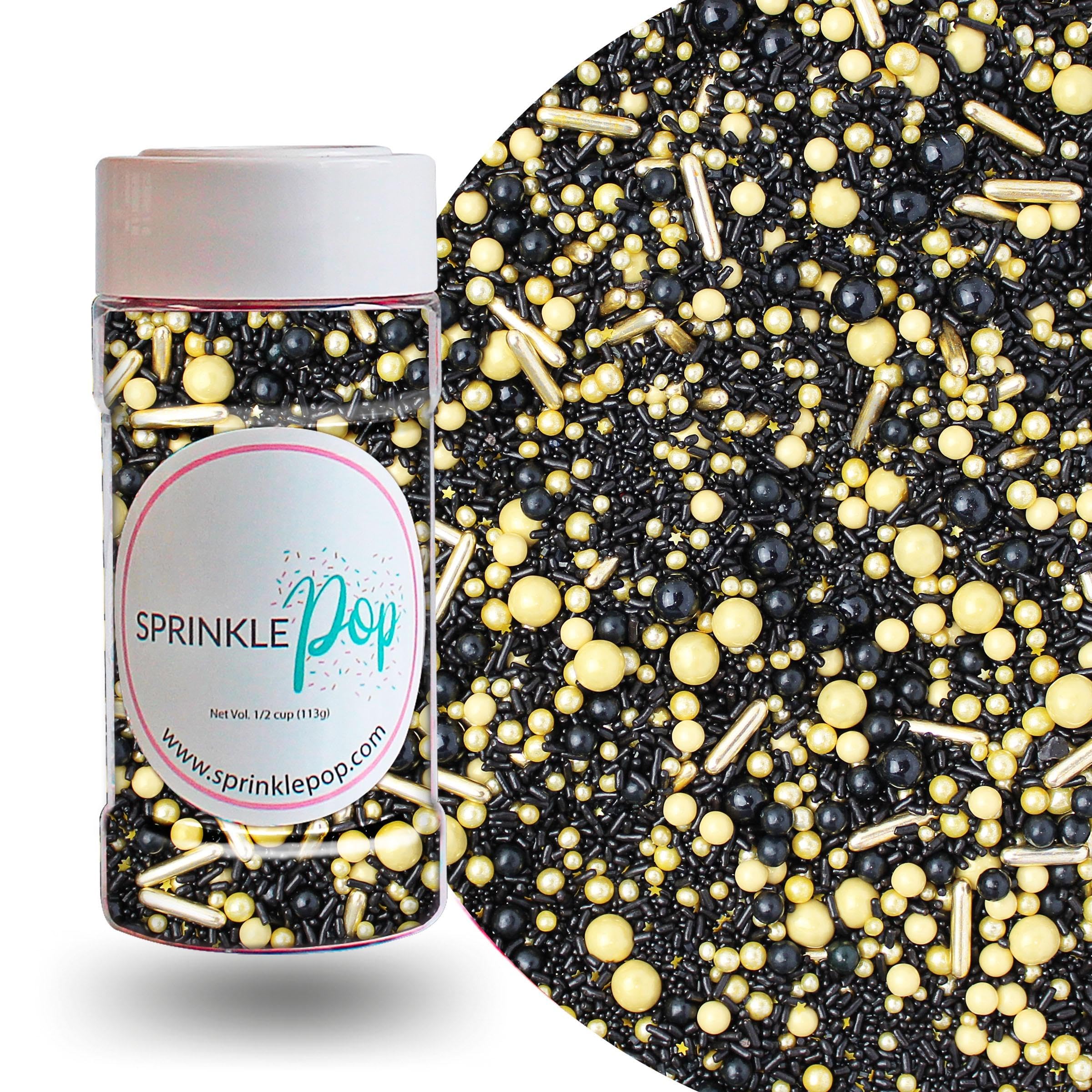 Sprinkle Pop Black Gold Sprinkle Mix| Black and
