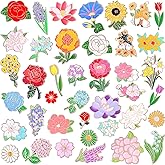 Giegxin 40 Pcs Flower Enamel Pins for Backpacks Floral Lapel Pins Bulk Cute Wildflower Rose Spring Sunflower Tulip Lily Hydrangeas Brooch for Women Girl Hat Clothes Bags Accessories Gifts