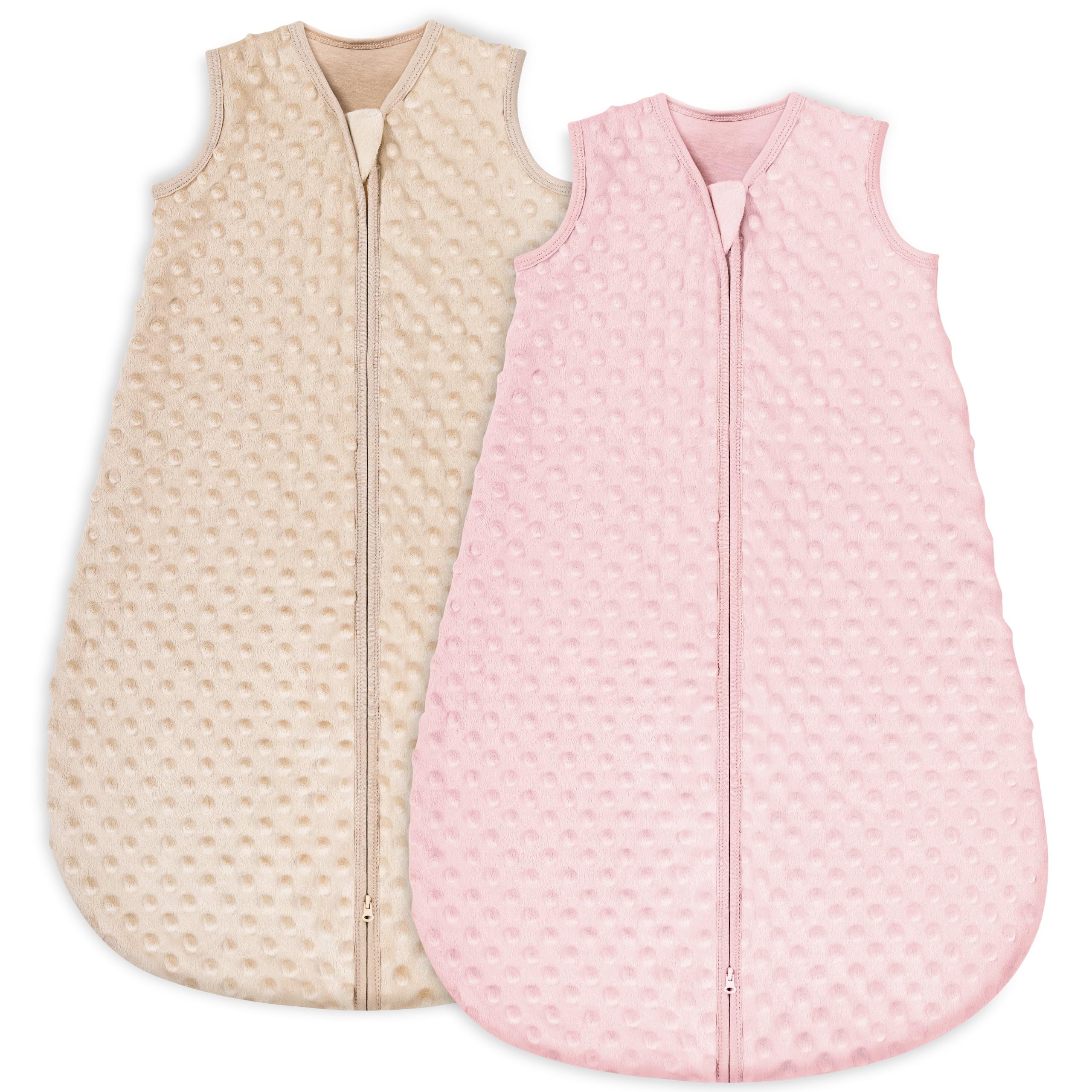 Photo 1 of Yoofoss Fleece Baby Sleep Sack 12-18 Months with Plush Dots, TOG 1.5 Baby Wearable Blanket with 2-Way Zipper, Organic Cotton Toddler Sleep Sack Fleece