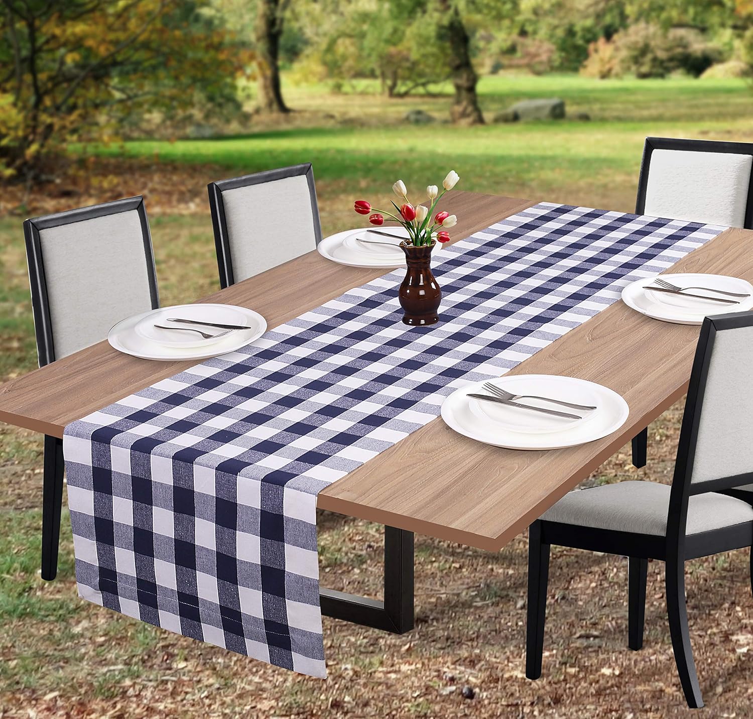 Best table runner tan navy