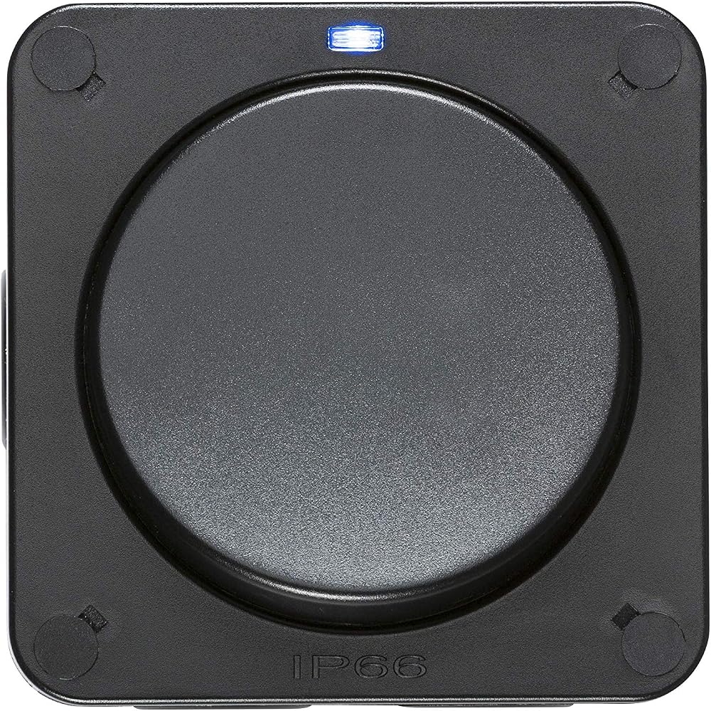 Knightsbridge OP2 Outdoor Weatherproof Single Switch Black 230V IP66 IK06