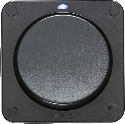 Knightsbridge OP2 Outdoor Weatherproof Single Switch Black 230V IP66 IK06