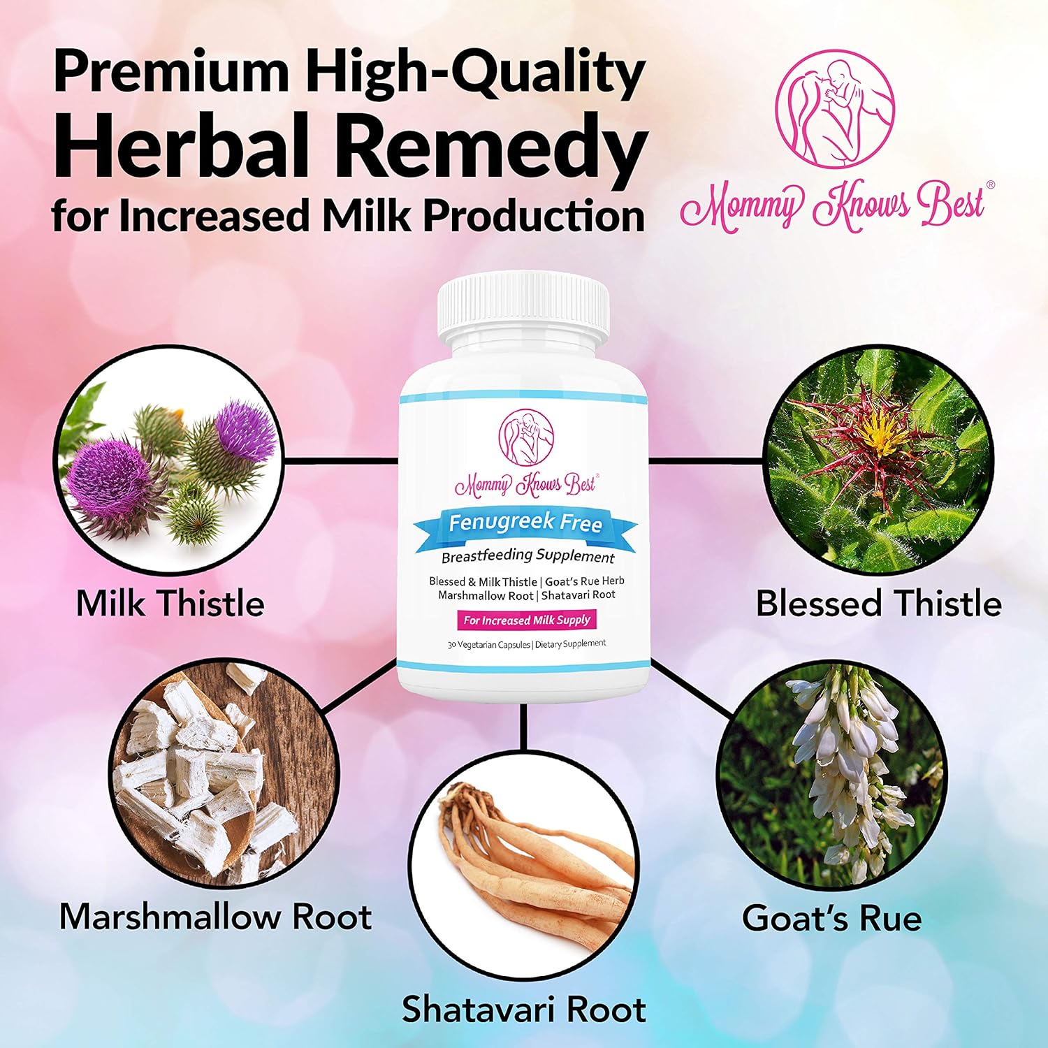 Lactation Supplement for Breastfeeding Support Fenugreek Free with