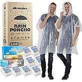 Wealers Rain Ponchos for Adults Teens Disposable Bulk Pack Emergency Raincoat Parks Outdoors Multi Colors Waterproof