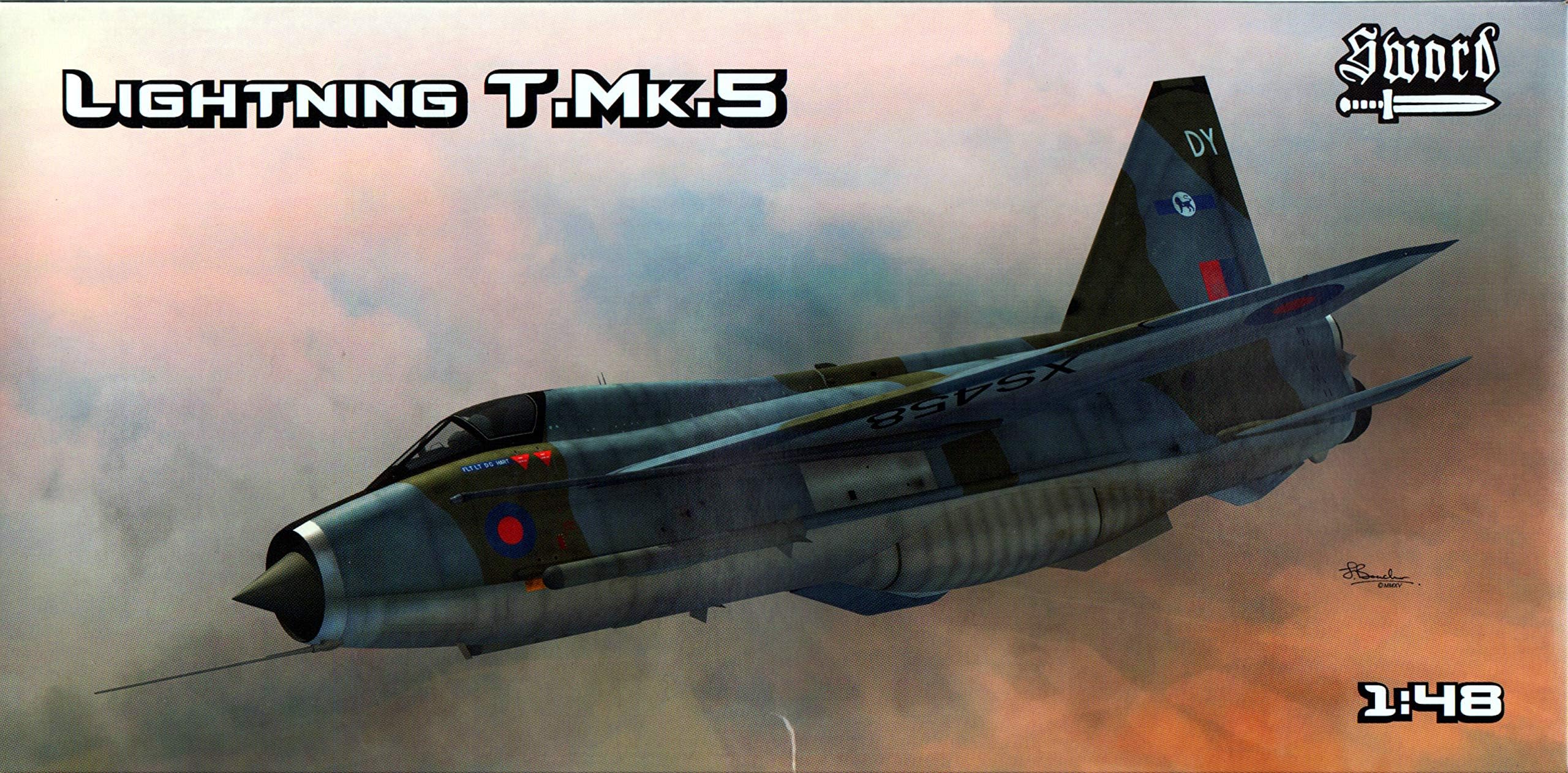 Sword1/48 BAC/EE Lightning T Mk.5 3 decal versions # 48009 - Plastic Model Kit