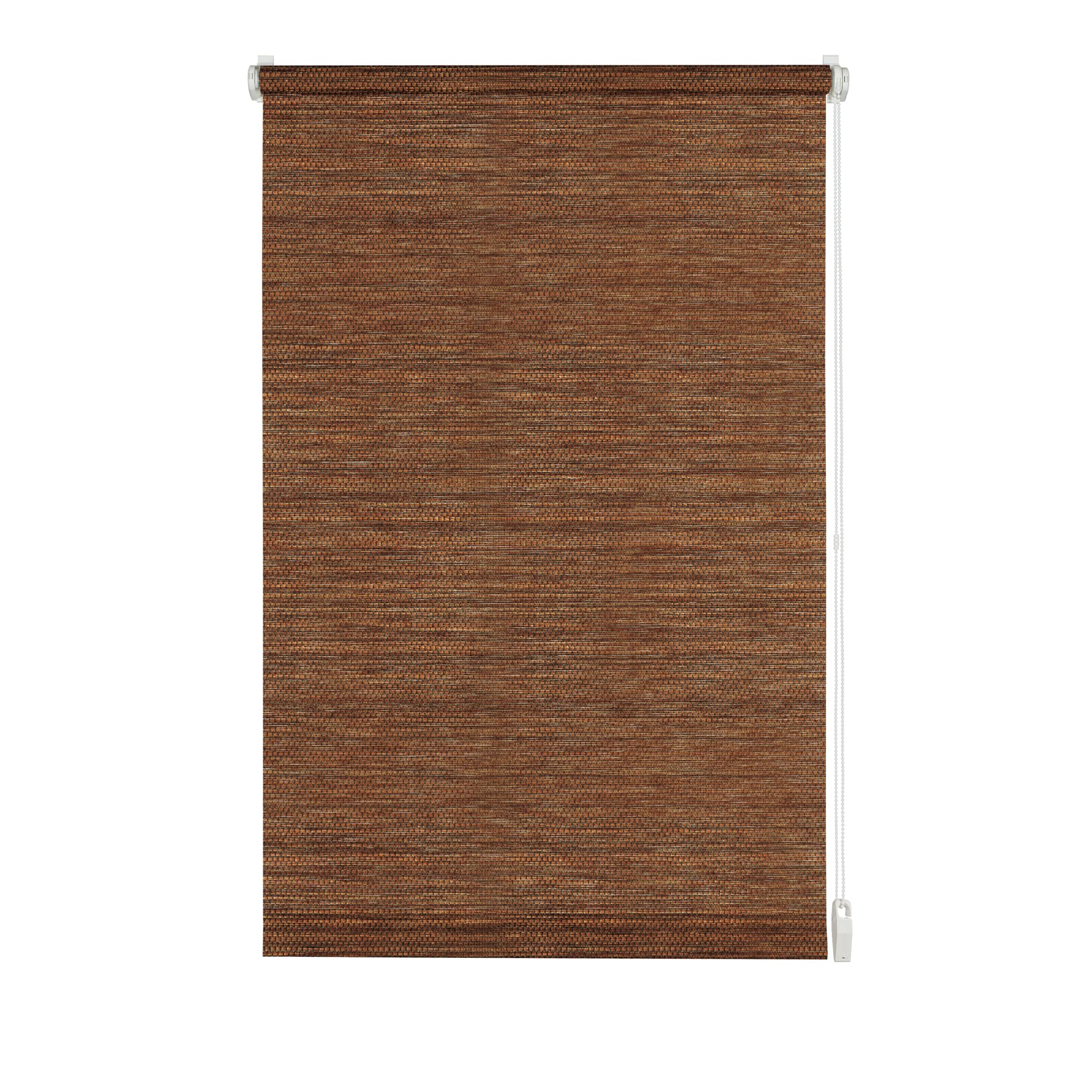 GARDINIA Roller Blind for Clamping or Gluing, Semi-Transparent, Mounting Kit Included, EASYFIX Roller Blind Natural, Nougat, 75 x 150 cm (WxH)