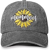 InnoBeta Mommom Gifts, Gifts for Mommom, Sunflower Hat Adjustable Embroidered Baseball Cap on Mother's Day, Christmas, Birthday