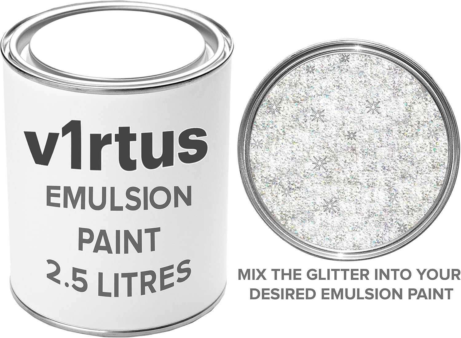 Gold Silver Holographic Glitter Paint Additive 100g, Gold & Silver Holographic - Image 4