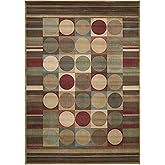 Nourison Home Somerset Multicolor 7'9" x 10'10" Area Rug - Easy Clean, Non Shedding, Bed Room, Living Room, Dining Room, Kitc