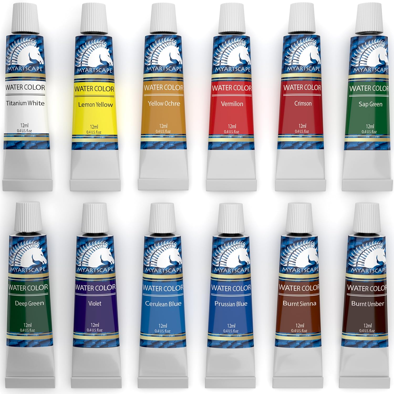 Myartscape Watercolor Paint Set, 12 x 12ml Tubes, Lightfast, Highly Pigmented, Vibrant Colors, Fade Proof - Image 4