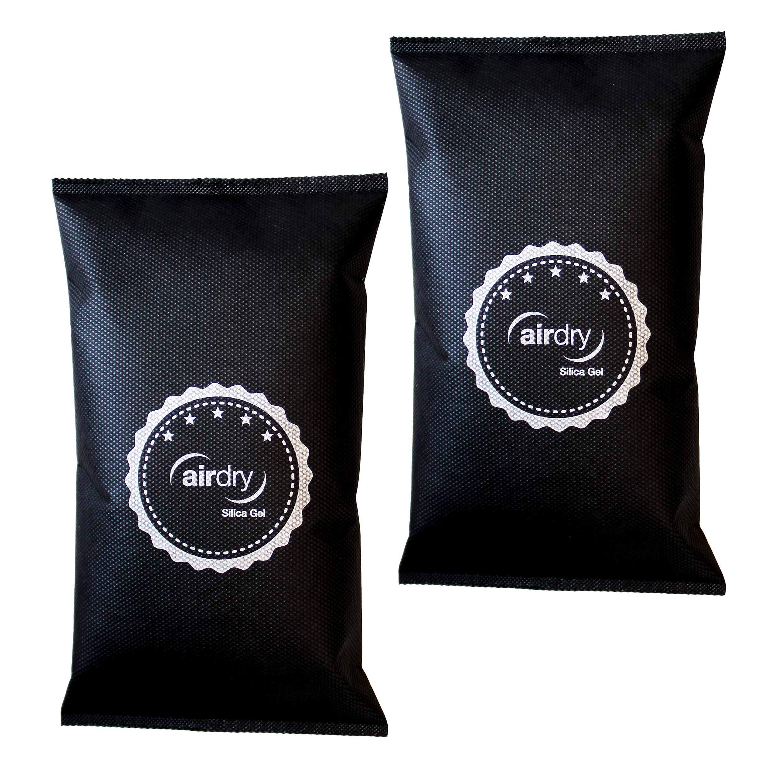 Thomar Airdry Silica Gel Car Dehumidifier, 1.5 kg (2 x 750 g) Cushion with Silica Gel, Black