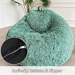 LIFEREVO Faux Fur Stuffed Animal Storage Bean Bag