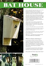 Greenkey Large Bat Box Wood Color Enhanced Roof for Protection Wildlife Garden view 4