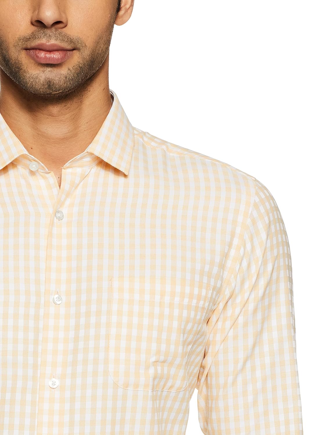 peter england men's solid regular fit formal shirt