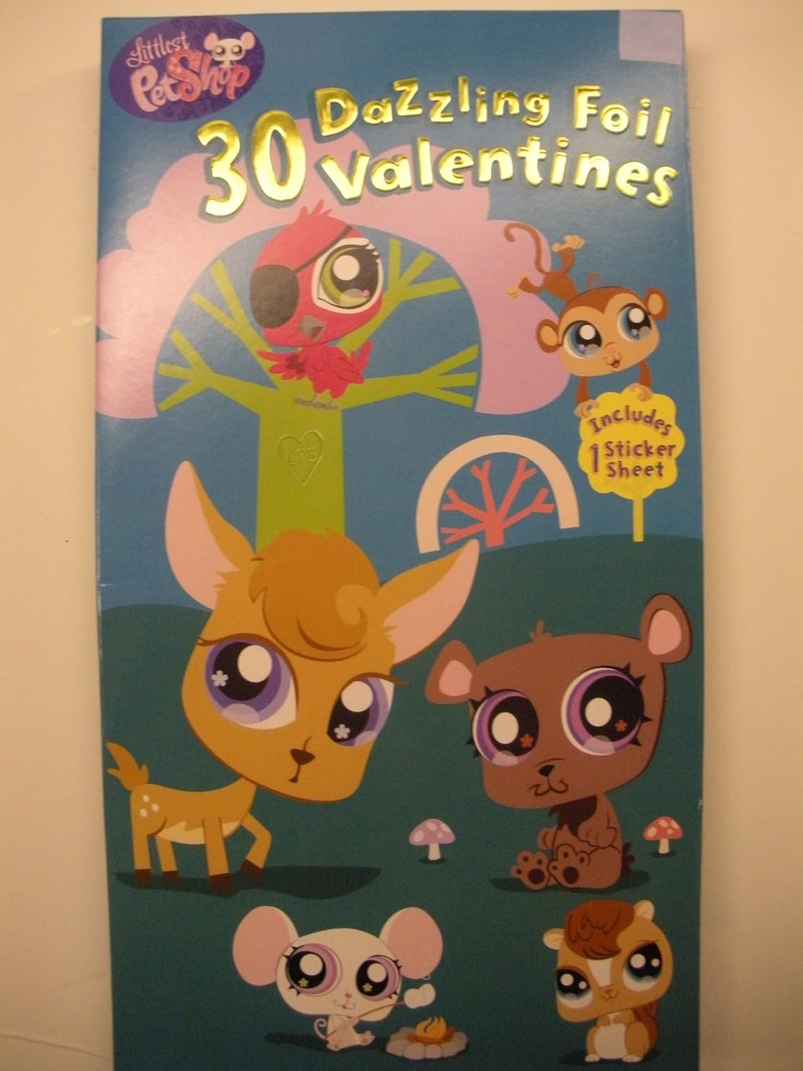 Amazon.com: Littlest Pet Shop 30 Dazzling Foil Valentines Day Cards ...