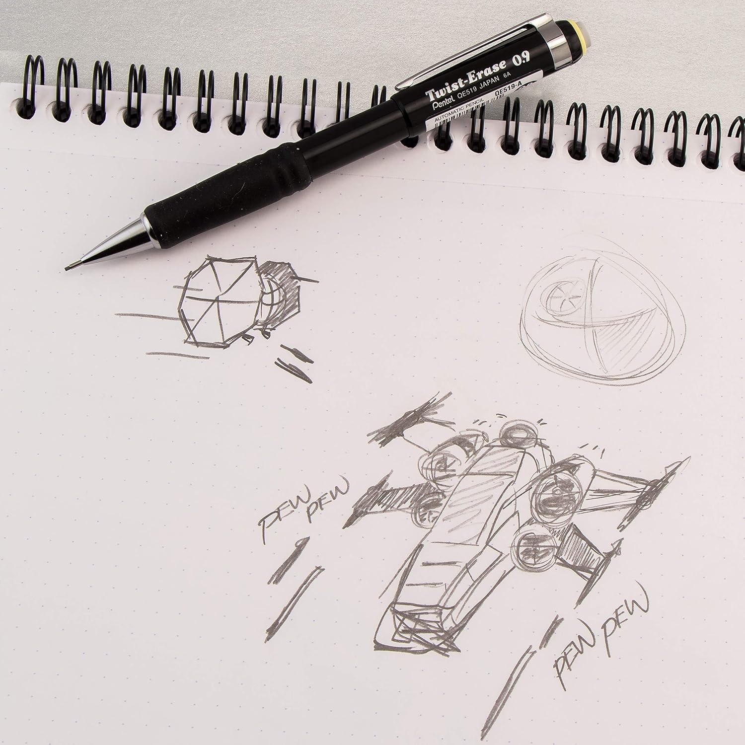 Pentel Twist-Erase III Mechanical Pencil, 0.5mm, Black Barrel, 12 Pack (QE515A) : Office Products