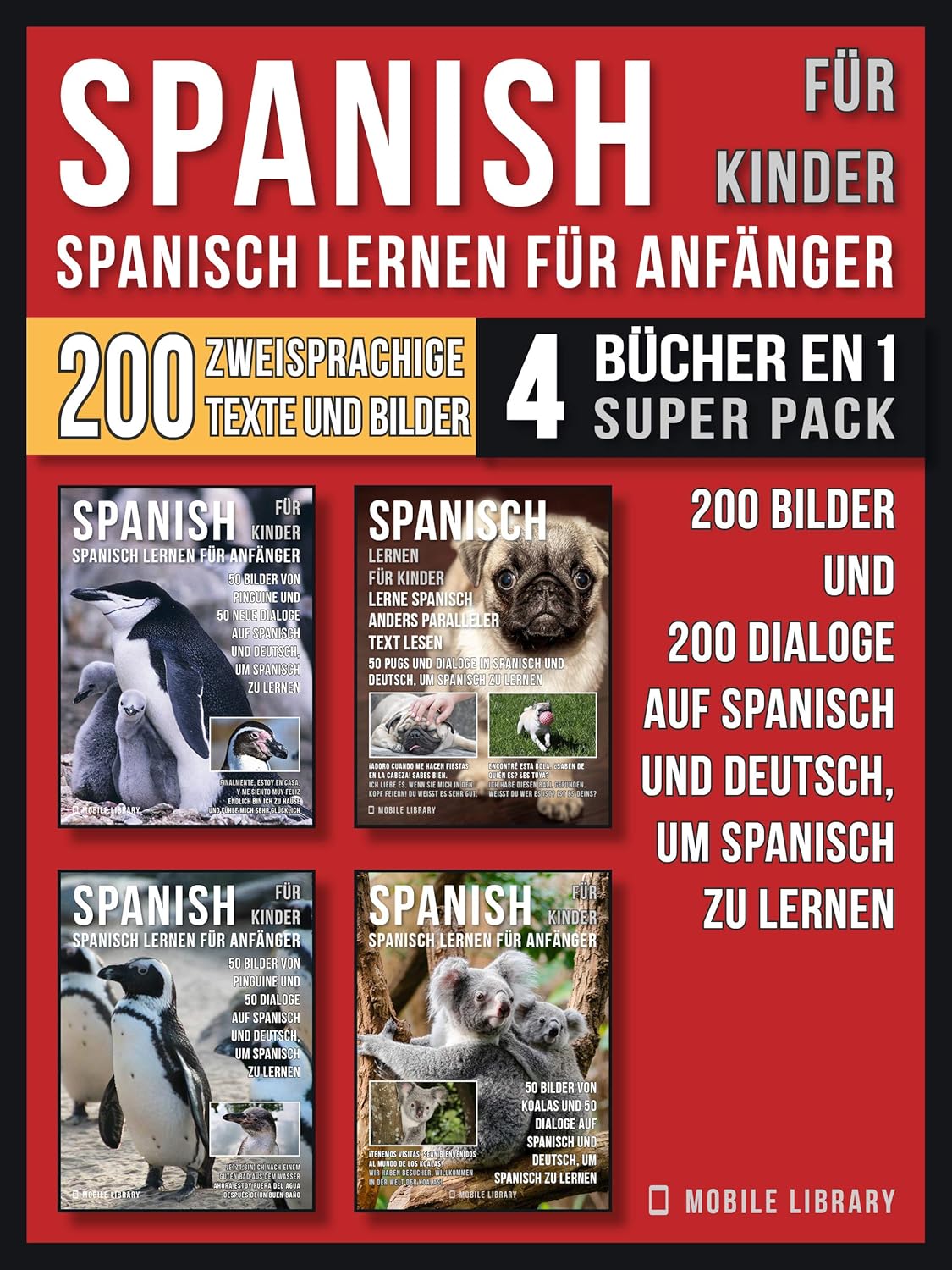 Spanisch Fur Kinder Spanisch Lernen Fur Anfanger 4 Bucher In 1