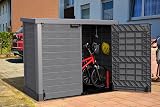 Duramax Cedargrain StoreAway 1200L Plastic Garden Storage Shed Grey view 19