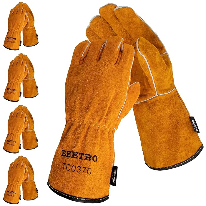 Buy BEETRO Welding Gloves, Cow Leather Welder Heat/Fire