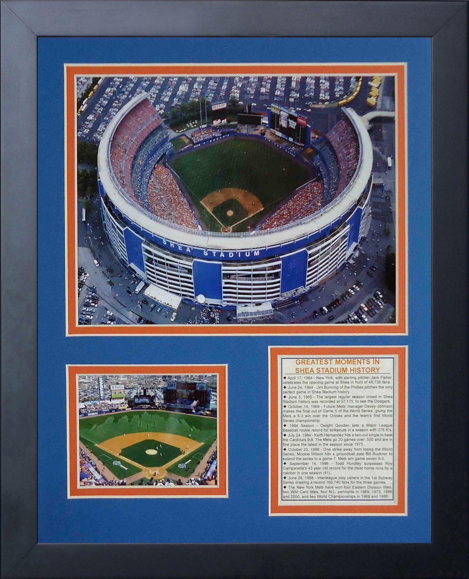 Legends Never Die "Shea Stadium" Framed Photo Collage, 11 x 14-Inch (11266U)
