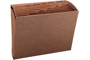 Smead TUFF Expanding File, Monthly (Jan.-Dec.), 12 Pockets, Letter Size, Redrope-Printed Stock (70488)