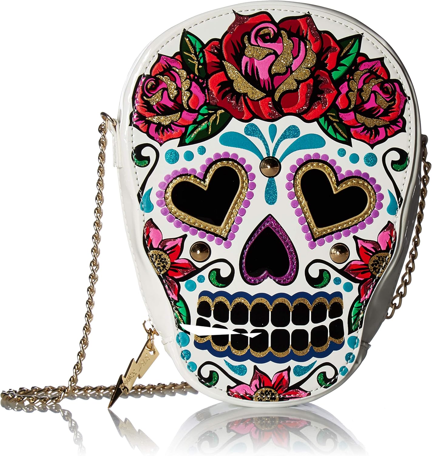 betsey johnson sugar skull purse